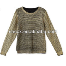 PK17ST232 golden printing pullover frau top verkauf